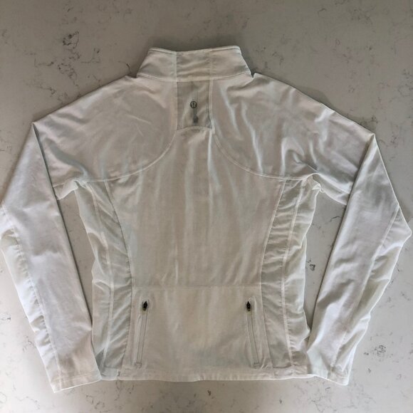 Lululemon Vintage Full Zip Running Jacket w Mesh Sides Back Zip Pockets Size 10 - Picture 11 of 13